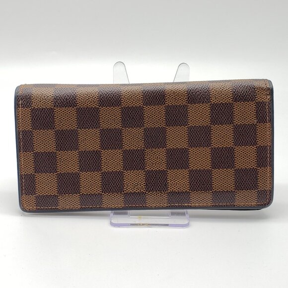 Louis Vuitton Portefeuille Brazza Damier Ebene Long Wallet 202-010522 - Picture 1 of 13